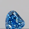 0.12ct Heart Lab Grown Diamond (Colour Fancy Vivid Blue, Clarity VS2, IGI Certified)