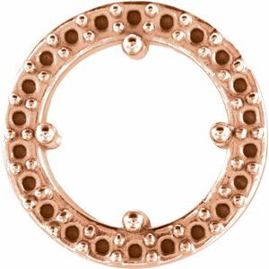 14K Rose 6 mm Round Halo-Style Pendant Mounting