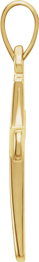 14K Yellow Gold Cross Pendant