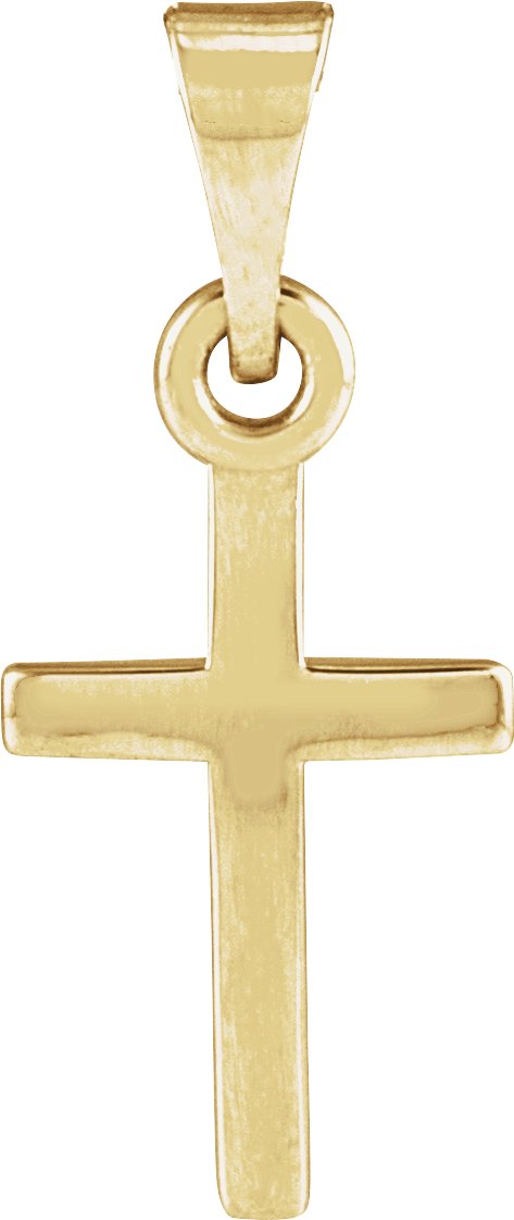 14K Yellow Gold Cross Pendant