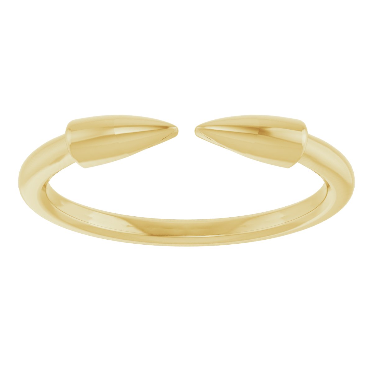 14K Yellow Gold Stackable Spike Ring