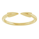 14K Yellow Gold Stackable Spike Ring