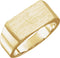 14K Yellow Gold Rectangle Signet Ring