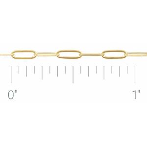 14-karat gold 2mm paperclip style chain