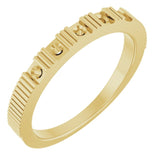 14K Yellow Round 2mm Stackable Ring Mounting