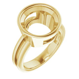 10K Yellow 12mm Round Ring Mounting