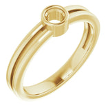 14K Yellow 3.4mm Round Ring Mounting