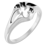 Sterling Silver 5mm Round Belcher Ring Mounting