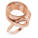 14K Rose 12x10 mm Oval Ring Mounting