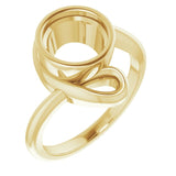 10K Yellow 8mm Round Ring Mounting