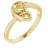 18K Yellow 3.8mm Round Ring Mounting