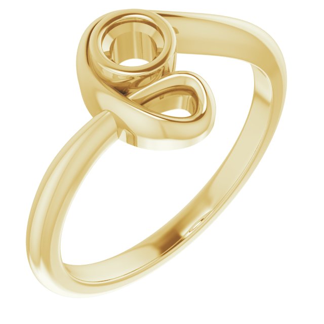 18K Yellow 3.5mm Round Ring Mounting