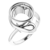 Sterling Silver 10mm Round Ring Mounting