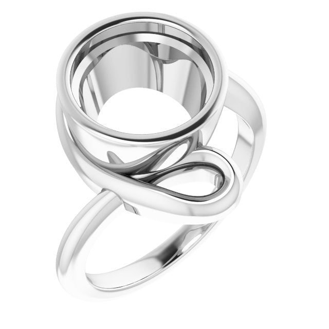 Platinum 10mm Round Ring Mounting