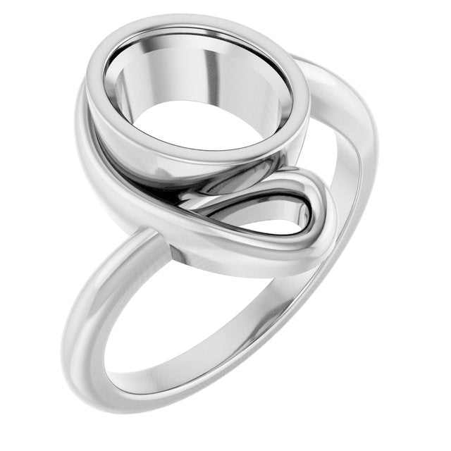 Continuum Sterling Silver 9x7 mm Oval Ring Mounting