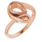 18K Rose 8x5 mm Pear Ring Mounting