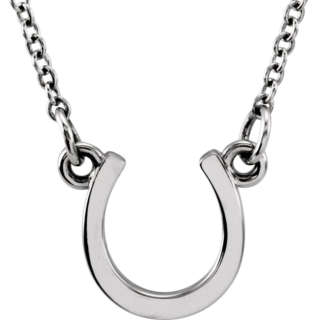 Sterling Silver Tiny Posh® Horseshoe 16-18" Necklace