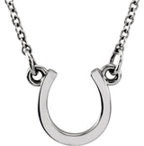 Sterling Silver Tiny Posh® Horseshoe 16-18" Necklace