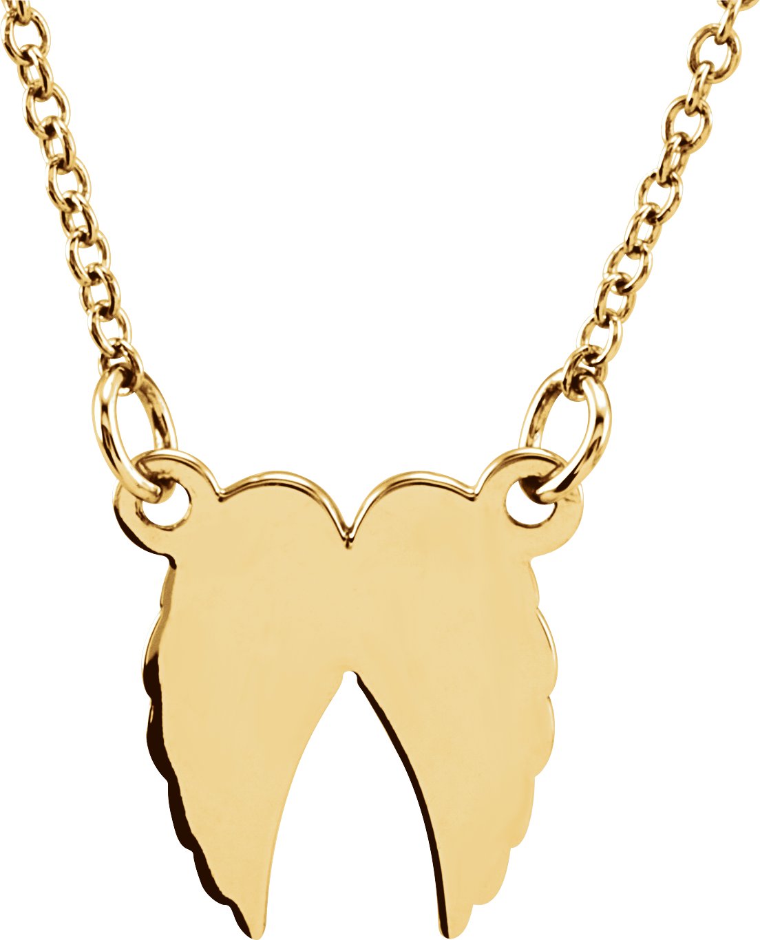 18K Yellow Gold Vermeil Tiny Posh® Angel Wings 16-18" Necklace