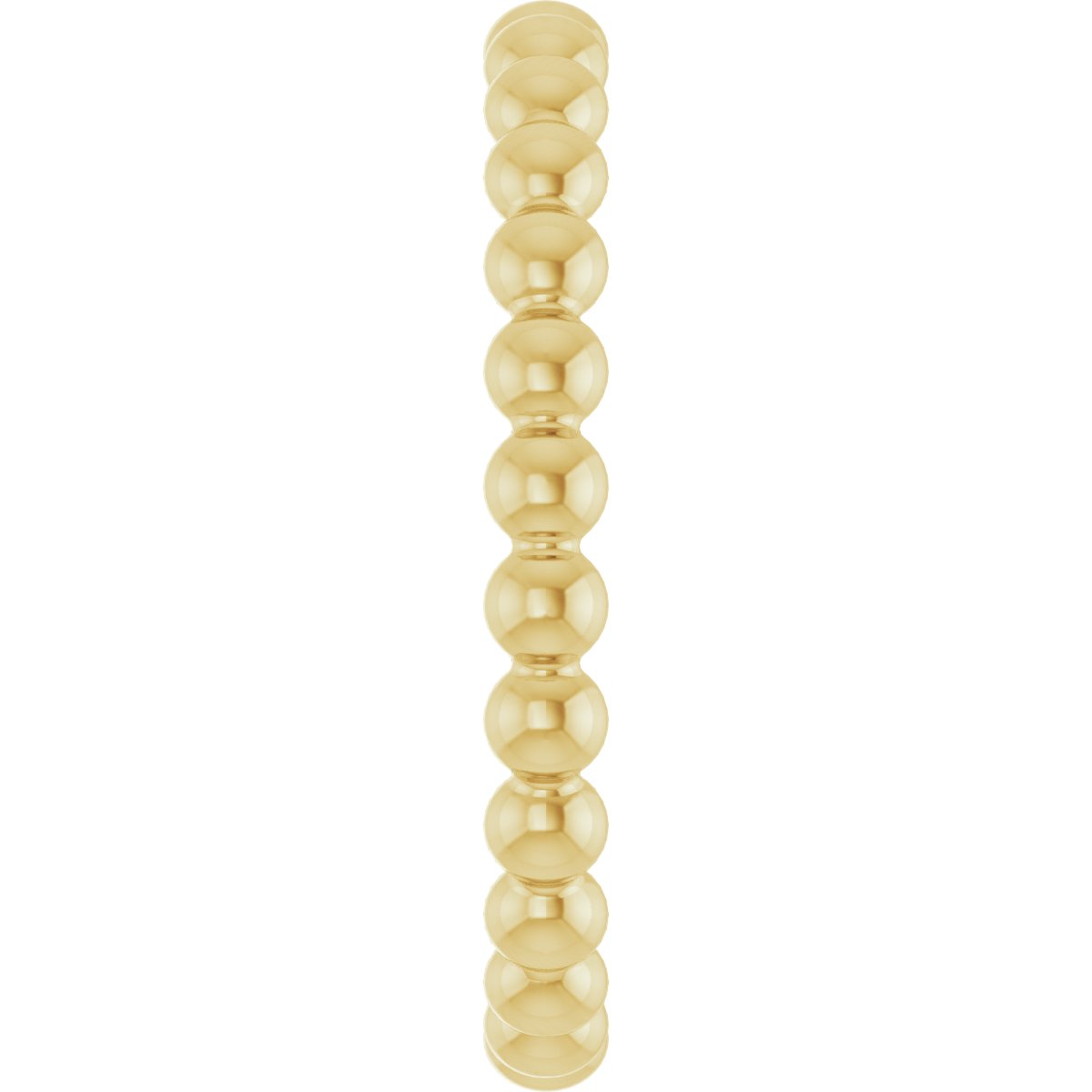 18K Yellow Gold Beaded Stackable Ring