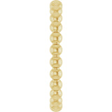 18K Yellow Gold Beaded Stackable Ring