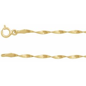 14K 1.6 mm herringbone chain