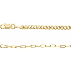 14-karat 2.7 mm paper clip chain