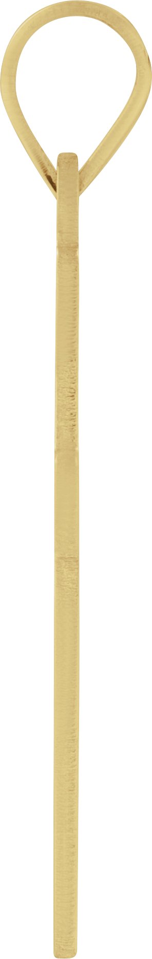 14K Yellow Gold 25.9x12 mm Cross Pendant