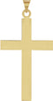 14K Yellow Gold 49.4x25 mm Cross Pendant
