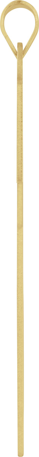 14K Yellow Gold 49.4x25 mm Cross Pendant