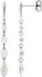 14K White Gold 1 1/2 CTW Lab-Grown Diamond Drilled Diamond Earrings