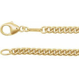 14K 3.4 mm curb chain