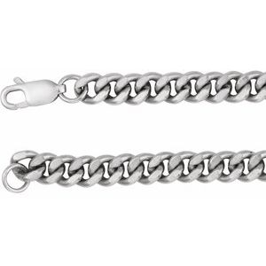 4.8 mm long curb chain made of sterling silver