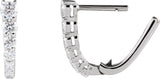 14K White Gold 1/2 CTW Lab-Grown Diamond 12.95 mm Hoop Earrings