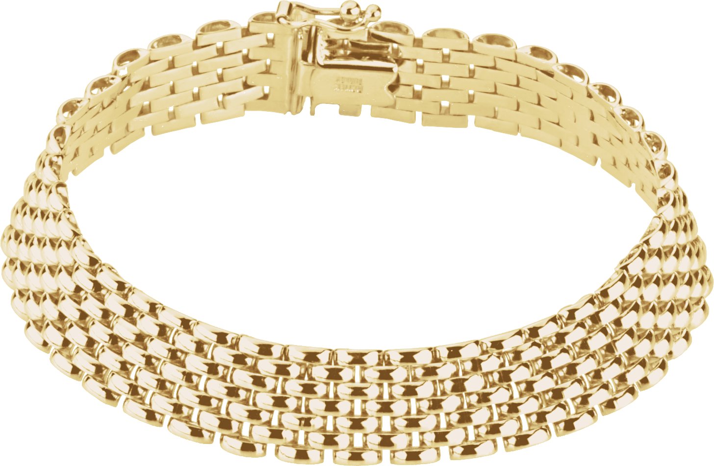 14K Yellow Gold 10.25mm Panther 17" Chain