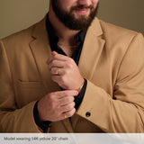 14K Yellow Gold 2.25mm Curbed Anchor 18" Chain