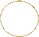 14K Yellow Gold 4mm Omega 18" Chain