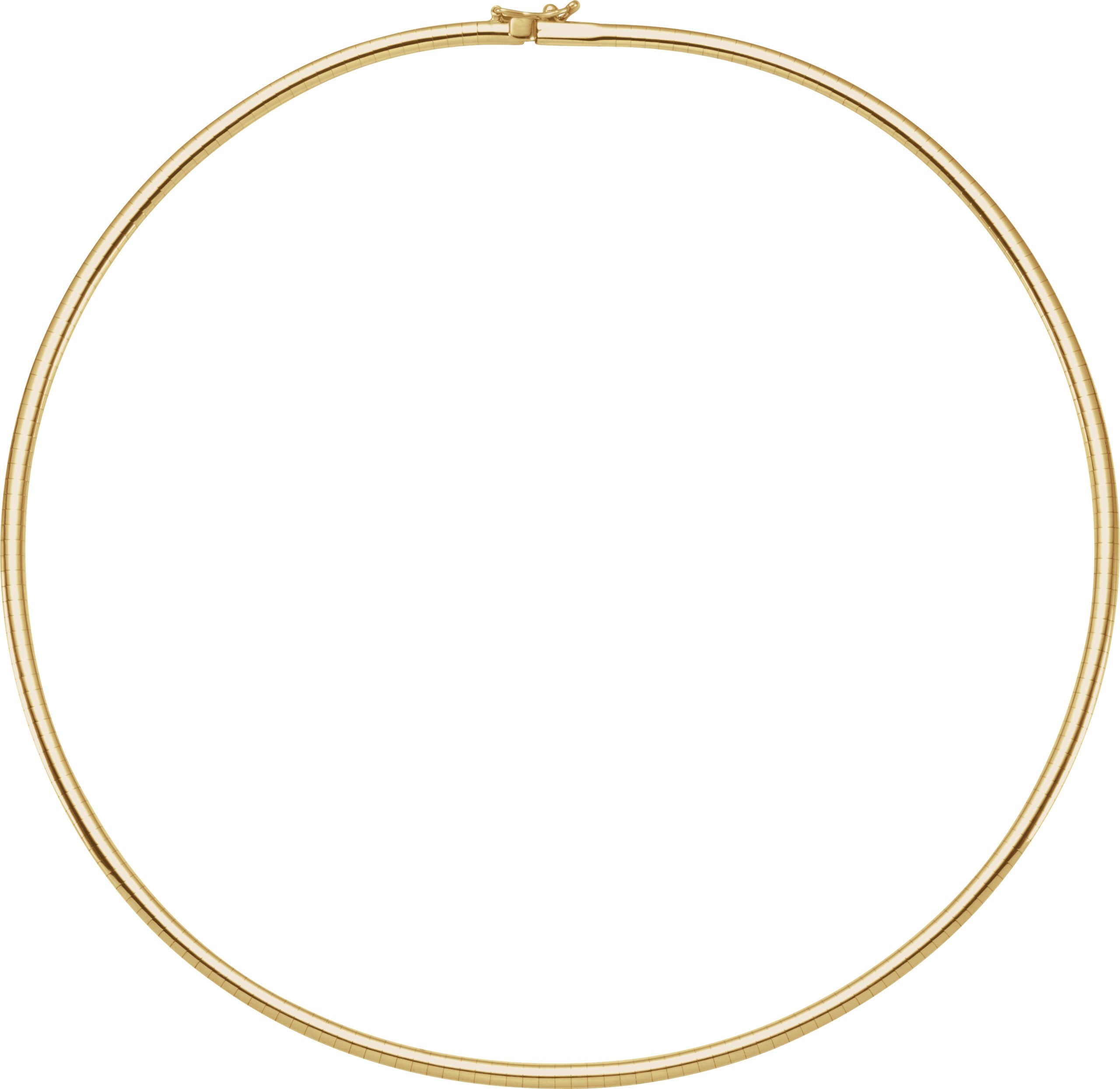 14K Yellow Gold 3mm Omega 18" Chain