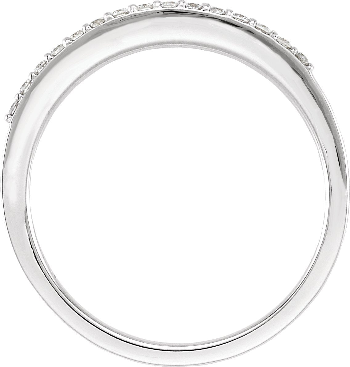 14K White Gold 1/8 CTW Natural Diamond Anniversary Band