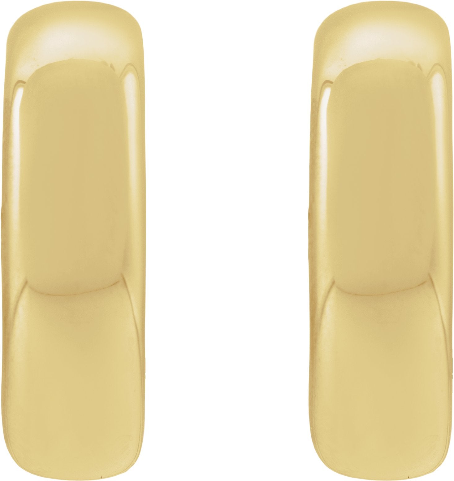 14K Yellow Gold Electroform Puffed 20mm Hoop Earrings