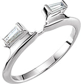 14K White Gold 1/10 CTW Natural Diamond Wrap-Style Enhancer