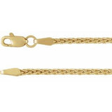 18K 1.9 mm wheat chain