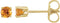 14K Yellow Gold Imitation Citrine Youth Earrings