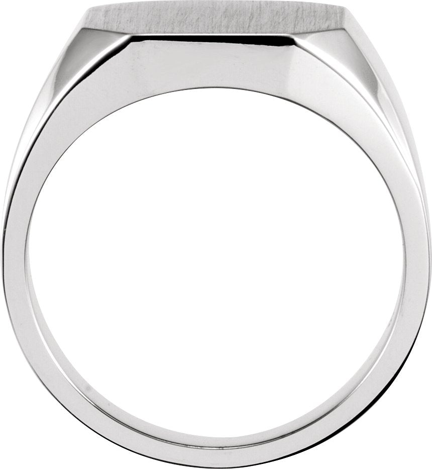 Sterling Silver Octagon Signet Ring