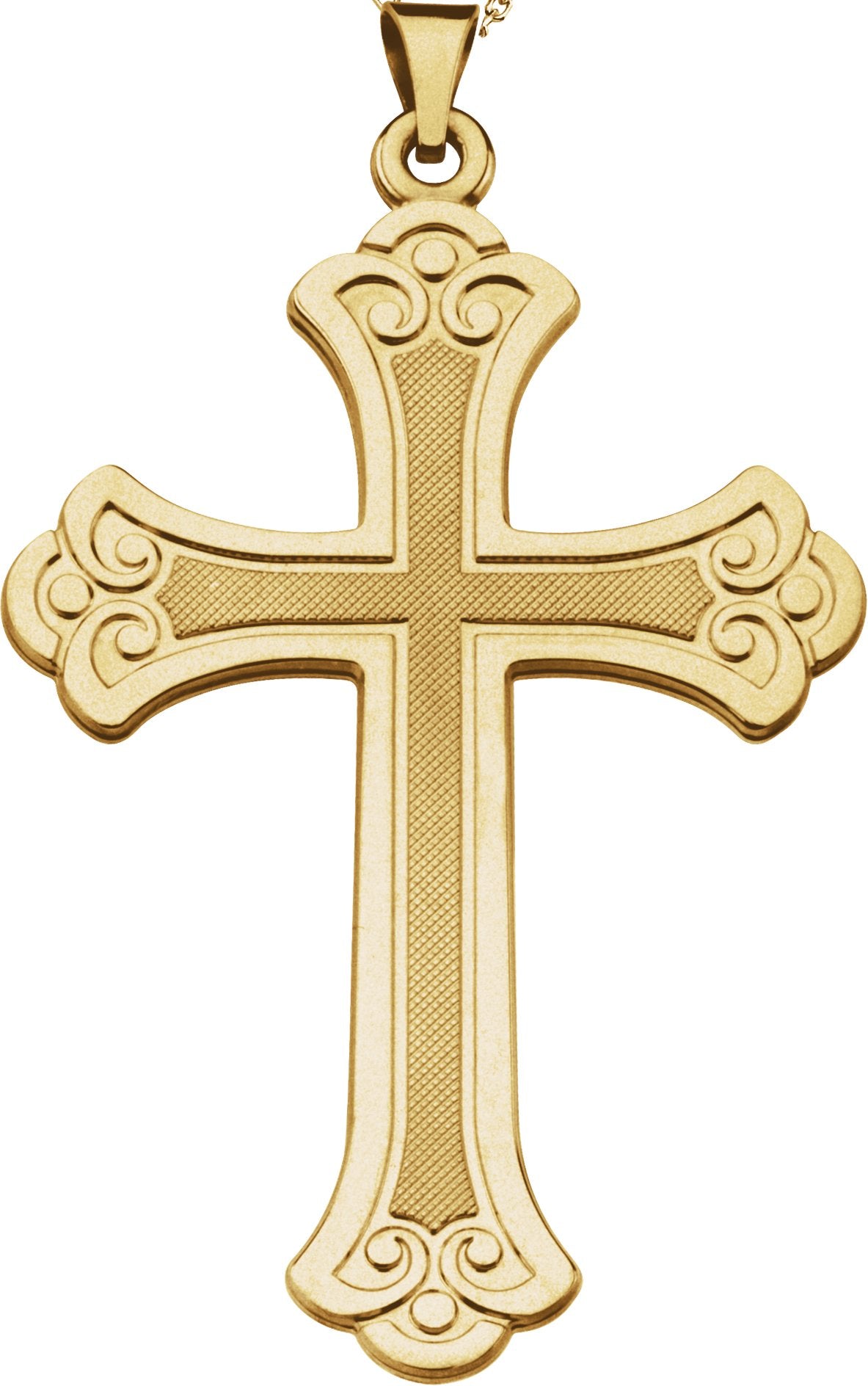 14K Yellow Gold Cross Pendant