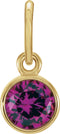 14K Yellow Gold Posh Mommy® Imitation Ruby Charm/Pendant