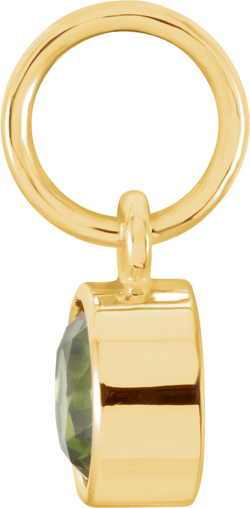 14K Yellow Gold Posh Mommy® Imitation Peridot Charm/Pendant