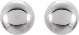 14K White Gold 4mm Ball Stud Earrings