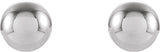 14K White Gold 5mm Ball Stud Earrings