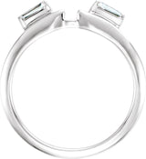 14K White Gold 1/10 CTW Natural Diamond Wrap-Style Enhancer